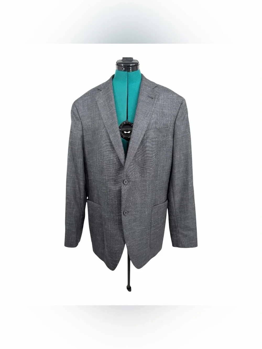 Nordstrom Men's Shop Gray Wool Silk Linen Blazer Sport Coat 44R